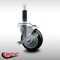 Service Caster 4'' SS Black Poly Swivel 1'' Expanding Stem Caster with Brake SCC-SSEX20S414-PPUB-BLK-TLB-1 - alternate 3